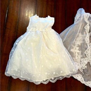 Lida Christening or Special Occasion dress & cape, size 3M
